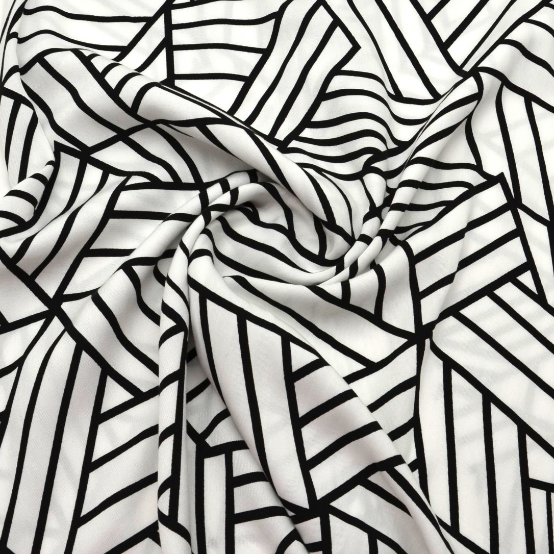 Арт. MR16021 JP ткань плательно-блузочная #Black/White
