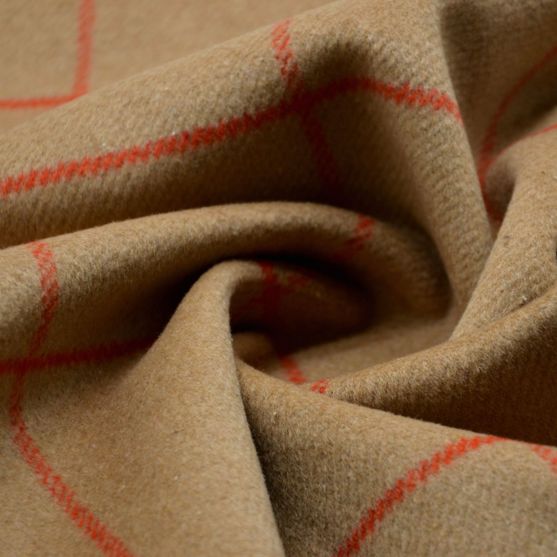 Арт. MLR-WYC 073 ткань пальтовая #beige/orange 2