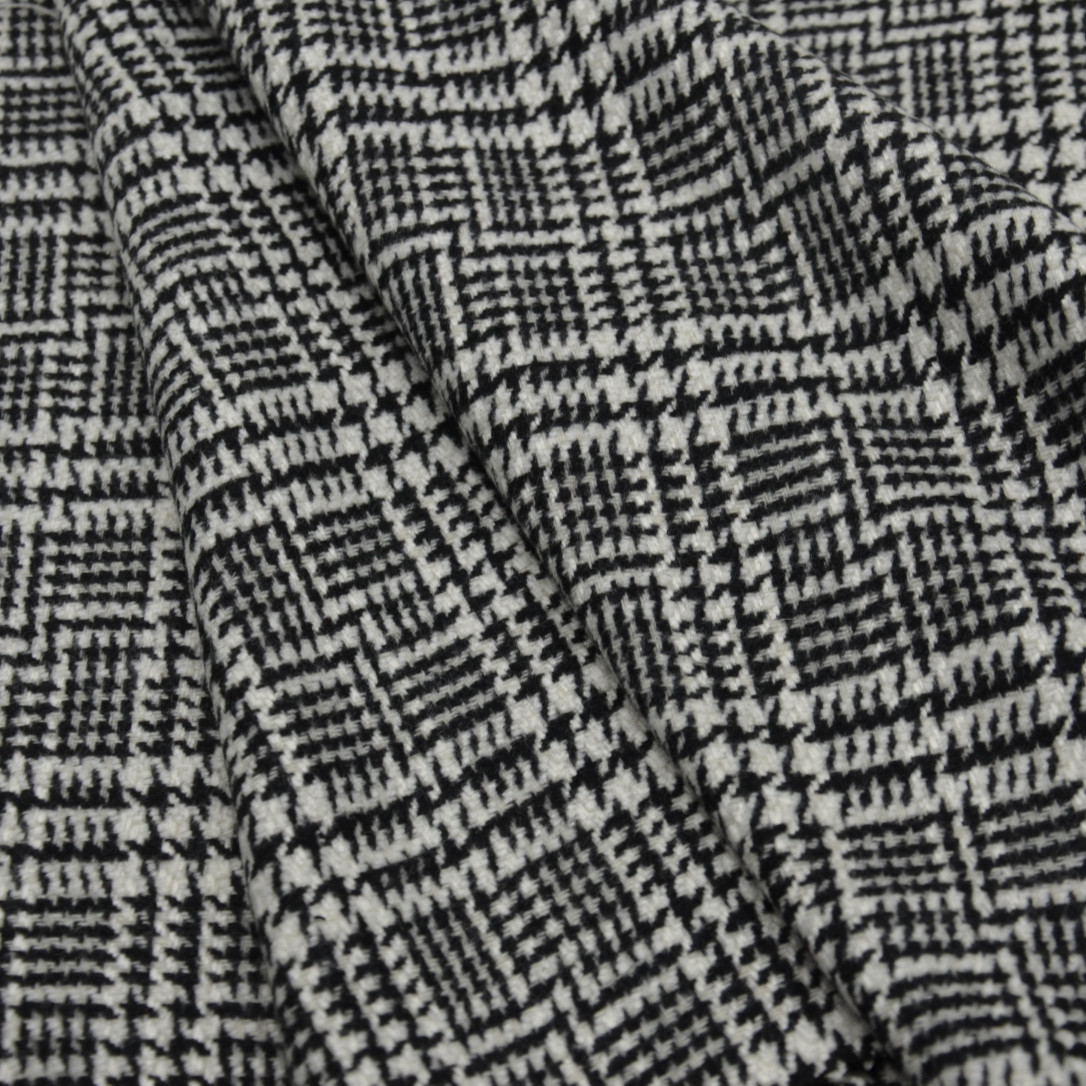 Арт. 1-61# ткань пальтовая # Black/white 3