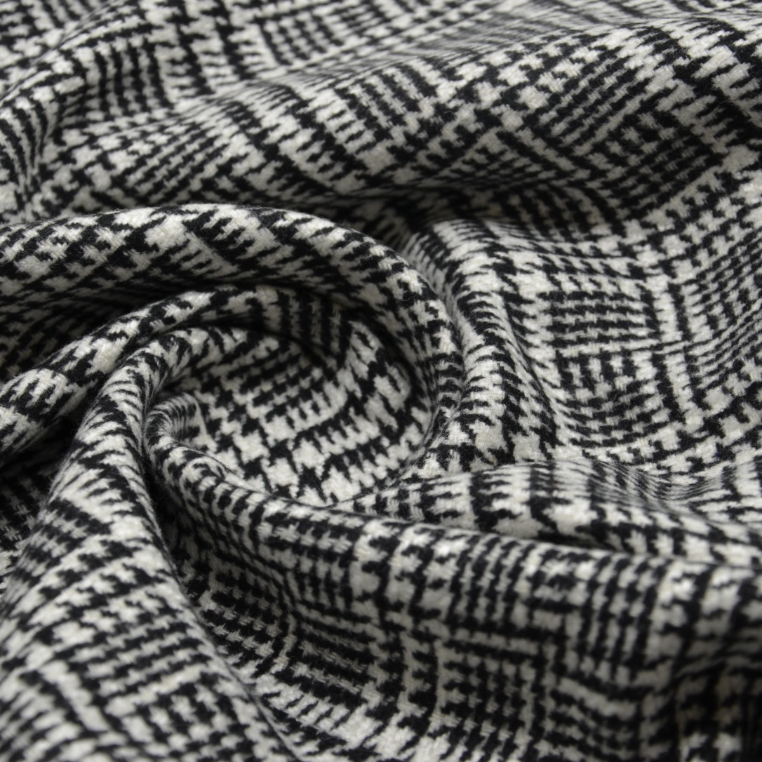 Арт. 1-61# ткань пальтовая # Black/white 5