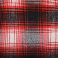 Арт. HXJ-221 ткань пальтовая # красно-черный-mini