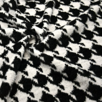 Арт. 21421F-HSD ткань пальтовая длинноворсовая "норка" #Black/White-mini